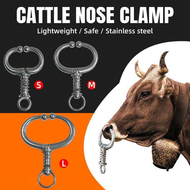 Stainless Steel Cattle Nose Ring Tool Hole Nose Clip Livestock Traction Plier