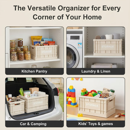 Foldable Large Capacity Household Toy Book Storage Box Space Saving Durable