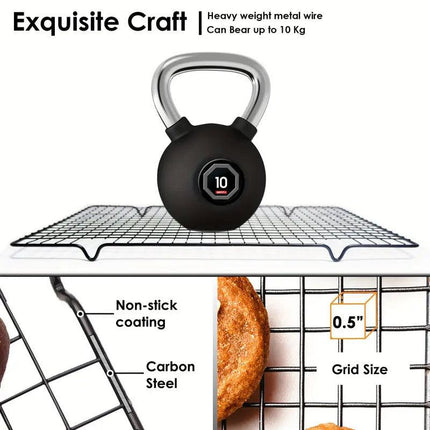 Baking Cake Cooling Rack Non-Stick Rectangle Mesh Drying Rack for Kitchen Use