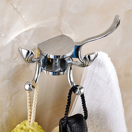 Wall Mounted Coat Hook Rotating Design Foldable Hook Space Saving For Home