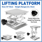 Lifting Platform Stainless Steel Manual Control Stand 10x10CM Adjustable Tool