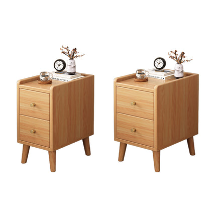 Small Narrow Wooden Bedside Table Cabinet For Bedroom Home Storage Organizer