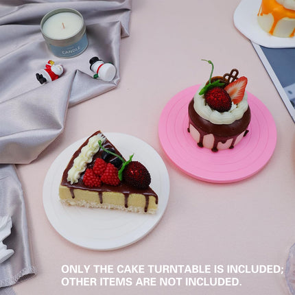 Mini Cake Turntable 14cm Manually Rotating Stand for Cake Decorating Baking Use