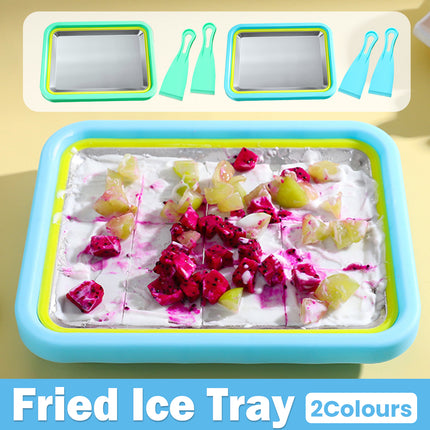 Stainless Steel Home Small Ice Frying Yogurt Tray Homemade Dessert Fruit Snack