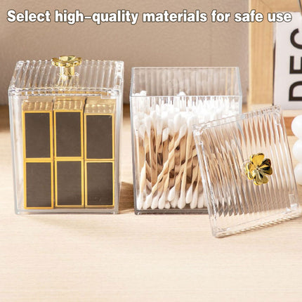 3PCS Transparent Storage Box Desktop Organiser Small Clear Container for Office