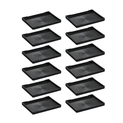 12Pcs Rectangular Plastic Tray Hotel Restaurant Tea Cup Teapot Cafe Serving Set