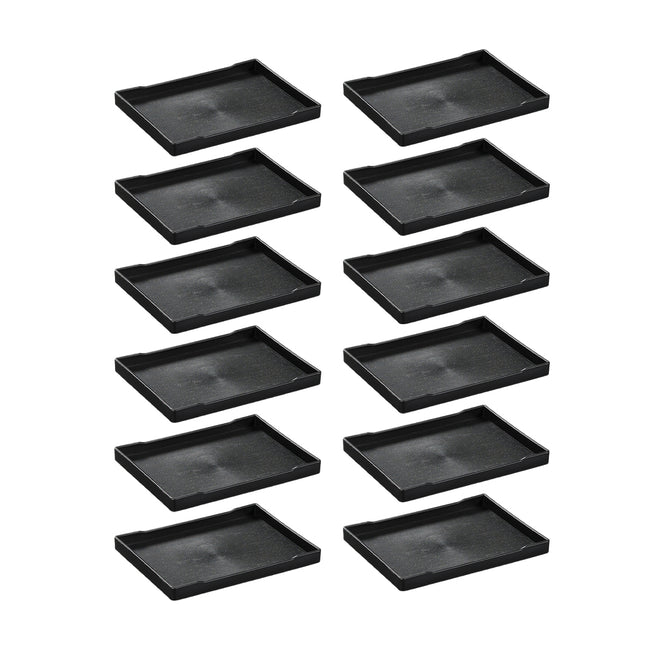 12Pcs Rectangular Plastic Tray Hotel Restaurant Tea Cup Teapot Cafe Serving Set