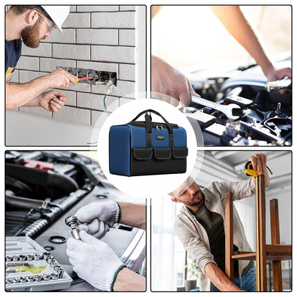 Oxford cloth tool bag for electricians, mechanics, carpenters and maintenance workers - versatile large capacity hand carry tool storage