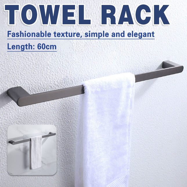 Bathroom Towel Rack Wall Mounted Stainless Steel Bath Towel Holder For Storage