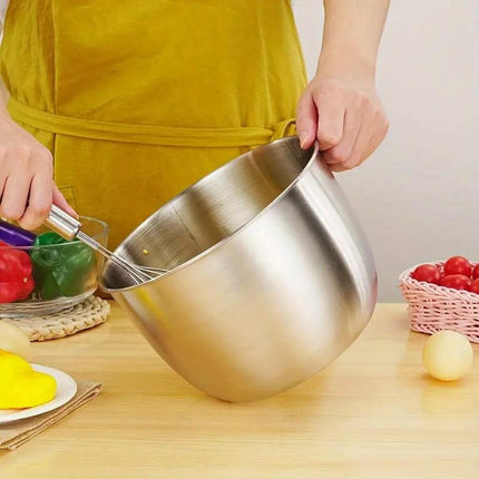 Stainless Steel Basin Kitchen Soup Pot with Lid Cooking Household Use Durable