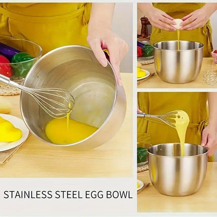 Stainless Steel Basin Kitchen Soup Pot with Lid Cooking Household Use Durable