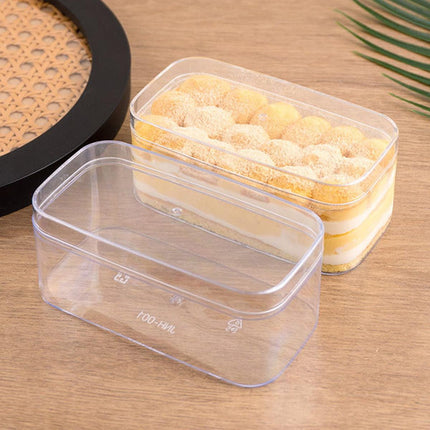 20pcs Transparent Biscuit Box Plastic Cake Box Pastry Dessert Storage Container
