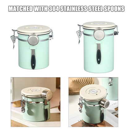 1.5L or 1.8L 304 Stainless Steel Airtight Jar with Vent Valve For Coffee Bean Tea