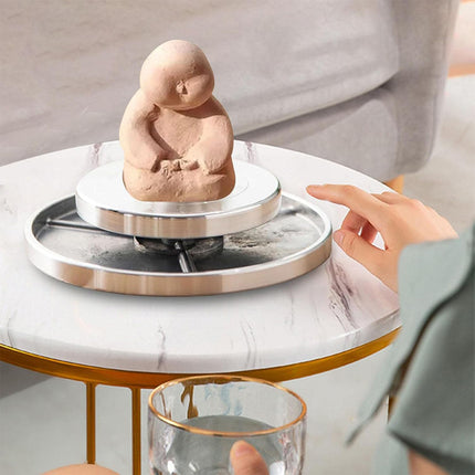 Ceramic Manual Turntable Aluminum Alloy Revolving Stand Double-Sided Usable