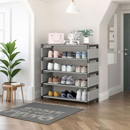 Multi Layer Shoe Storage Rack Durable for Entryway Hallway Home Space Saving