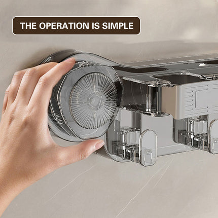 Wall-mounted Mop Fixing Rack Universal Model Strong Suction Cup Bathroom Rack