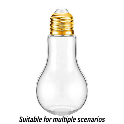 50PCS 100ML Transparent Bulb Bottle Plastic Candy Jar Storage Container Reusable