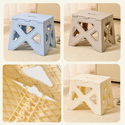 Portable Folding Plastic Stool Lightweight Step Chair for Outdoor Camping or Kitchen