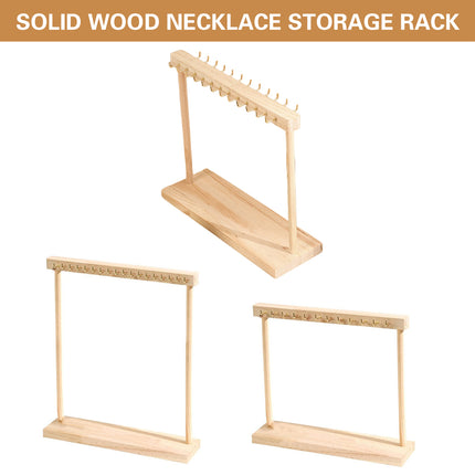 Solid Wood Necklace Jewelry Display Racks for Home Store Showcase Storage