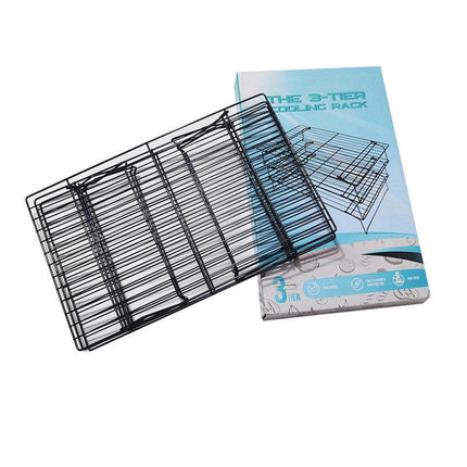 3 Tier Cake Rack Baking Bread Cooling Rack Portable Collapsible Mesh Shelf