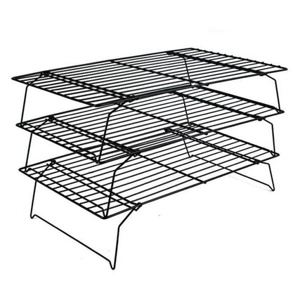 3 Tier Cake Rack Baking Bread Cooling Rack Portable Collapsible Mesh Shelf