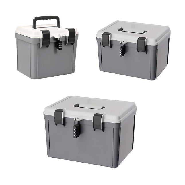 Lockable Document Storage Box with Combination Lock for Home Office Filing