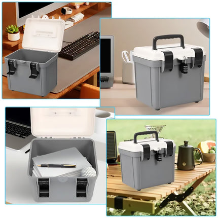 Lockable Document Storage Box with Combination Lock for Home Office Filing