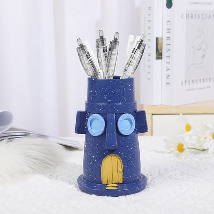 Creative Resin Desk Organiser Pen Holder Decorative Storage Cup Home Office Use
