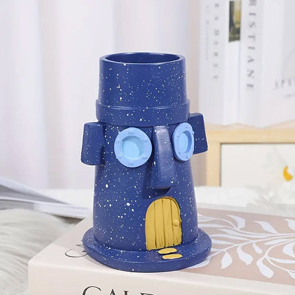 Creative Resin Desk Organiser Pen Holder Decorative Storage Cup Home Office Use