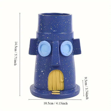 Creative Resin Desk Organiser Pen Holder Decorative Storage Cup Home Office Use