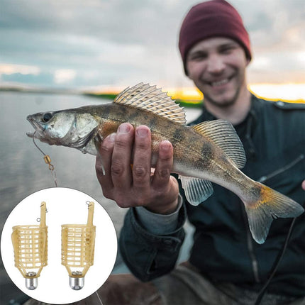 4PCS Fishing Bait Cage Nest Feeder Trap Durable Mesh Basket for Carp Fishing