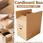 10PCS Portable Hard Cardboard Box Built In Handle Moving Shipping Storage Use