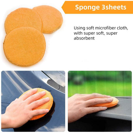 9PCS Car Cleaning Kit Microfiber Towel Wax Sponge Wheel Brush Gloves Set Use
