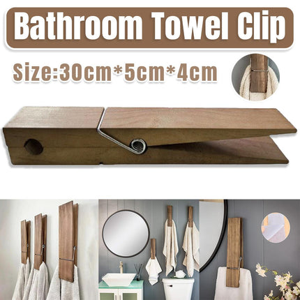 Wooden Towel Clip Underwear Clip Bathroom Wooden Clips for Towel and Laundry Use
