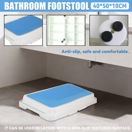 Bathroom Anti Slip Foot Stool Durable for Shower Bathtub Toilet Safety Use