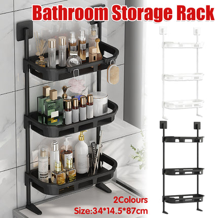 Multifunctional Bathroom Storage Rack Rustproof PP For Shampoo Soap Towel Use