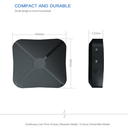 2 in 1 Bluetooth 4.2 Audio Transmitter and Receiver Adapter with RCA AUX Support