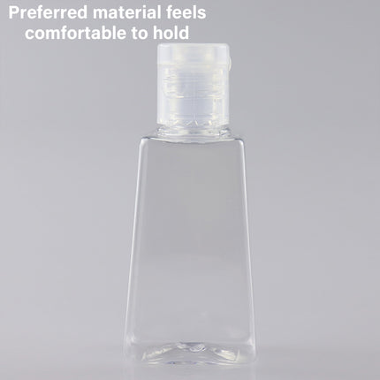 Trapezoidal Plastic Bottles 100PCS 30ML 60ML Clear Refillable Travel Cosmetic Jar