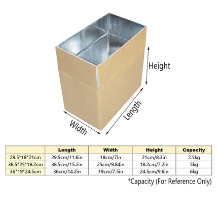 10pcs Insulated Carton Cold Chain Packaging Box Seafood Fresh Fruits Storage