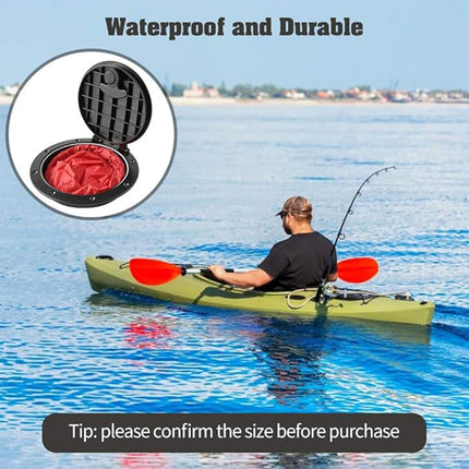 Kayak Hatch Cover 6 Inch Round Black Deck Plate Waterproof Marine Accessory