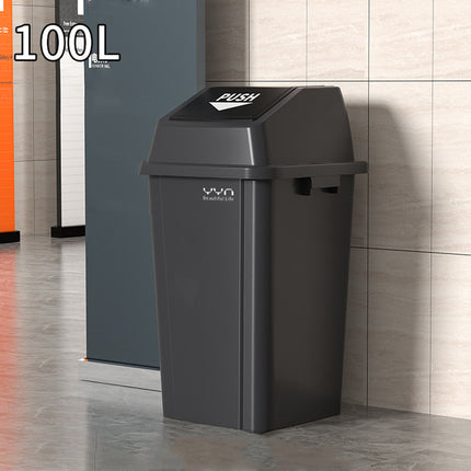 Outdoor Garbage Large Capacity 100L Trash Can Durable with Handle