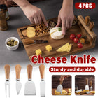 4 Piece Stainless Steel Cheese Knife Set Sharp Blades Ergonomic Handles Durable