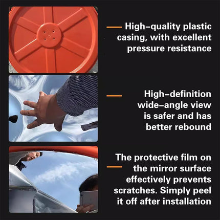 Road Traffic Safety Wide-Angle Mirror 60cm Dome Security Round Mirror Durable
