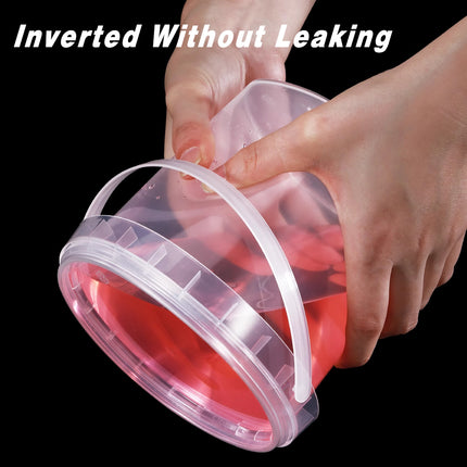20pcs Plastic Round Bucket with Lid Transparent Portable Storage Gift Container