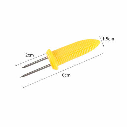 BBQ Corn Holders Set of 10 Reusable Stainless Steel Skewers for Kitchen and Grill