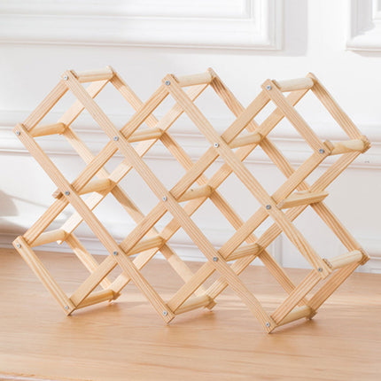 Wine Rack Wooden Display Rack Holds 5 or 10 Bottles for Home Decor Sturdy Durable