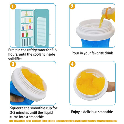 Portable Silicone Smoothie Cup 330ml Leak-Proof Reusable Outdoor Home Office Use