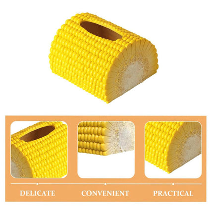 Corn Shape Tissue Box Paper Dispenser Decorative Napkin Holder for Home Office