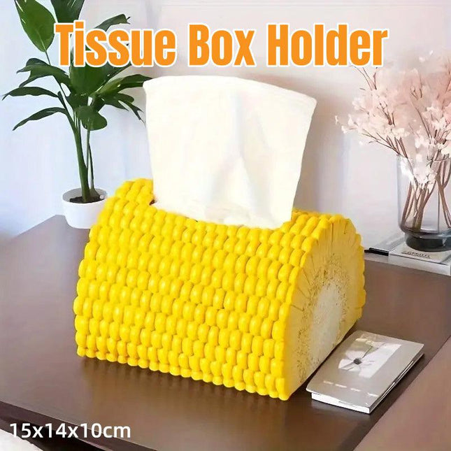 Corn Shape Tissue Box Paper Dispenser Decorative Napkin Holder for Home Office