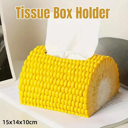Corn Shape Tissue Box Paper Dispenser Decorative Napkin Holder for Home Office
